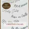 Christmas Collars PDF Designs - Digital Stick and Stitch Designs- PDF Version- Instant Download- Print at Home