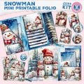 Snowman Folio - Christmas Printable Ephemera - Snowman Junk Journal - Winter Junk Journal - Printable Journal - Printable Christmas - Tags
