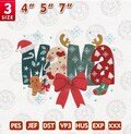 Christmas Embroidery Design, Christmas Mama Embroidery Design, Mama Claus Embroidery Design, Instant Download