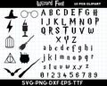 Potter Font SVG Bundle, Wizard Magic Font, Halloween Alphabet Letters, Instant Download for Cricut & Silhouette, Ttf, SVG, PNG, Eps