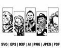 Halloween Horror Characters Svg, Halloween Horror Movie Killers Svg, Halloween Friends Svg, Halloween Svg, Digital Download, Gift For Her