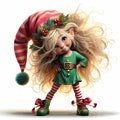 10 Quirky Girl Elf Clipart - Christmas Digital Download 300 DPI for Personal and Commercial Use, Whimsical Elf Clipart, Christmas Clip art