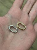 18K Gold Filled Oval Carabiner Clasp,Buckle Clasp,Carabiner Push Clasp,Turnbuckle,for DIY JewelryClasp