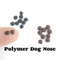 5pcs- handmade realistic miniature dog nose for pipe cleaner animal tiny animal nose supplies polymer dog nose bear nose for woolfelt animal