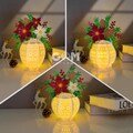 Set 3 Christmas Vase Lantern Template, DIY Lantern Christmas Ornaments, Paper Cut Template For Christmas, Paper Lanterns For Christmas