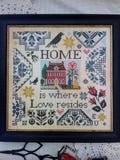 WHERE LOVE RESIDES by Lila's Studio / cross stitch chart  / pattern only