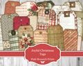 Joyful Christmas Tags, Printable, Digital, Tags for Christmas, Junk Journal, Printable Junk Journal, Christmas Junk Journal, Junk Journal Ta