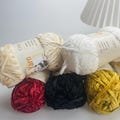 Coarse Thread,Warm Velvet,Handmade DIY Crochet,Crochet Chenille Gradient Yarn Cozy,Gold Velvet Crochet,Shoe Hook Thread,Needle Scarf Thread