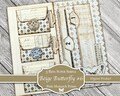 Neutral Butterflies #6: 3-Ring Super Simple, Folio, Junk Journal, Digital, Printable,  Supplies, Mini Ephemera, Envelope, Pockets, & Tags