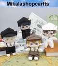 20CM Cotton Doll Suspender Trousers,Cotton Doll Shirt,Cute Dolls Accessories,Kids Dress Up Toys Clothes,Doll Hat