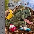 PDF Largemouth Bass & Buddies Fish Bobber Lure Worm Dragonfly Bait Plush Crochet Pattern Tutorial ARSerendipityDesigns