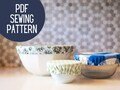 Fabric Bowl Covers PDF Sewing Pattern. Reversible, Reusable, Washable, in 3 sizes, including for Kitchenaid or Instantpot. Great Sewn Gift!