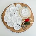 DIY Christmas Stick and Stitch Embroidery Patterns, Winter Transfer Patches,Ornament Peel and Stick Embroidery, Embroidery for Clothing