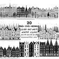 Christmas Village SVG Bundle - Winter Houses - 3D Paper Crafts - Holiday Decor for Cricut