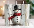 Vintage Snowman Tumbler Wrap 20 oz Skinny Tumbler Sublimation Design Christmas Tumbler Png Holiday Tumbler Design Seamless Digital Download