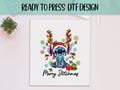 Merry Stitchmas Ready to Press DTF, Disney Christmas Stitch Prints, Heat Press DTF Transfer, Merry Christmas DTF, Disney Candy Cane Print