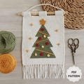 E-book Crochet Pattern Amigurumi Wall Hanging Panel Flag Christmas Tree Tapestry PDF (English)