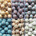 New Country Western Print Round Silicone Beads,Floral Beads,Pen Beads,DIY Keychain,Bulk Beads,Pearl,15mm Beads