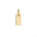14K/10K/9K Solid Gold Rectangle Pendant Tag Personalized Charm Custom Initial Engraving Plate