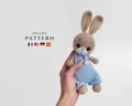 CROCHET PATTERN: Adorable Crochet Bunny | Amigurumi Baby Rabbit in Overalls | Easy Amigurumi Toy Pattern
