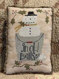 Counted Cross Stitch Pattern, Snowballs Snowman, Cross Stitch, Winter Decor, Snowman Decor, Bird in the Hand Prims, PATTERN ONLY
