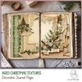 Christmas Junk Journal Aged paper &  Digital Decorative Damask Winter Green Journal Pages, Scrapbooking, Paper Pack Vintage Instant Download