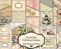 North Pole Collection Pockets, Digital, Pocket Varieties, Digital Junk Journal, Christmas Junk Journal, Christmas, Christmas Printable