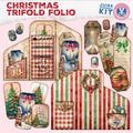 Christmas Printable Folio Kit - Merry Christmas Folio Folder Tag - Santa Winter Christmas Junk Journal  - Printable Ephemera - Digital Paper