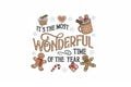It's the Most Wonderful Time of the Year Christmas Fall Embroidery Design Pattern Machine File Instant Download For Apparel Noel DIY Crafts