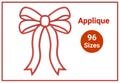 Side Bow Applique Sweatshirt Embroidery Stitch , Classic Bow Embroidery design, Bow Satin Stitch Embroidery Designs
