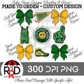 Custom Bows and Wrestling Grid Design Made To Order PNG for Sublimation and DTF Prints, 300 dpi, Custom Mascot, Coquette Bows, Custom Color