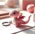 Pink Dragon Keychain Crochet Pattern, Simple Beginners Mini Fantasy Amigurumi Animal, Crochet Easy Simple Kids Nursery Toy Pattern