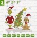 Green Friends Christmas Embroidery Design, Christmas Embroidery Design, Green Monster Movie Embroidery Design, Instant Download