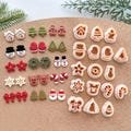 Christmas Stud Polymer Clay Cutters | Winter Clay Cutters | Clay Earring Cutters | Polymer Clay Cutter for Jewelry Making