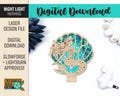 Mermaid Night Light - Night Light svg - Sea Shell Nightlight - Laser Cut Nightlight - Laser Cut File [Digital File Only]