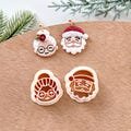 Mr Mrs Claus Polymer Clay Cutters | Christmas Clay Cutter | Winter Clay Cutter | Polymer Clay Cutter for Earring Making | Santa Clay Cutter