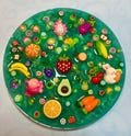 Scented Farmers Market Picky Pad Full of Beads, Silicone Pad for Skin Picking, Fidget Pick Toys, Stress and Anxiety Relief