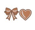 Football stitch Bow Applique side seam bow and heart add on 2 designs set machine embroidery designs  ribbon Sports Girly Bow sweatshirt