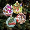 Christmas Santa Reindeer Countdown Calendar ornament 4 bundle laser cut svg file Glowforge days until Christmas calendar svg vector template