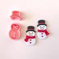 SNOWMAN Clay Cutter Set for Polymer Clay Earrings | Cute Christmas Clay Cutters | Holiday | Winter | Buildable 3D Scarf | Whimsical