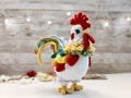 Sam the Rainbow Rooster realistic colorful chicken  Amigurumi Crochet Pattern PDF only