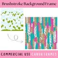 Messy Brushstroke Background Canva Frame Editable Template, Acrylic Paint Stroke Pattern, Glitter Dalmatian Dot File, Create Your Own PNG
