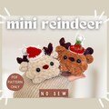 Mini Rudolph Reindeer | NO SEW Crochet Pattern | quick and easy 20 minutes | beginner friendly | winter Christmas diy | market prep