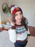 Mosaic Ridge Crochet Hat Pattern, Instant PDF Download - Colorwork Beanie with Chart & Video Tutorial, 6 Sizes: Newborn Baby to Large Adult.