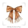 Western Cowgirl Bow png, Howdy Brown Leather Bow png, Cowhide bow png, Coquette Cowgirl aesthetic, Cowgirl Bow Clipart png, Watercolor Bow