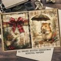 Plaid Rustic Christmas Junk Journal Kit Digital Download | Merry Christmas Junk Journal Pages | Crafting | Junk Journal Tags | Paper Craft