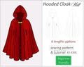 Cloak sewing pattern Will, cloak with hood pattern PDF medieval magical gown, fantasy hooded cape sewing pattern for cosplay or Halloween