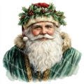 10 Victorian Santa Clipart, Christmas graphics, Festive Santa Clipart, Printable Watercolor, High-Quality JPGs, Papercraft, Junk Journal