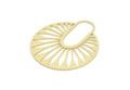 Brass Round Charm, Raw Brass Round Shaped Charms, Pendants, Findings (36x32x0.60mm) SMP2075