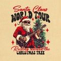 Retro Santa Claus design Png - Vintage Christmas graphic for sublimation and DTG printing - Funny Christmas T-shirt design Png - Digital